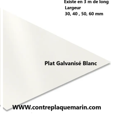 Plat galvanise blanc 1